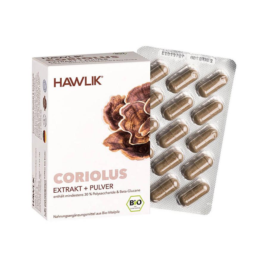 Coriolus Extrakt + Pulver, 60 Kapseln